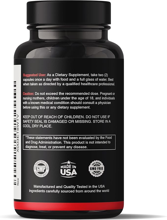 Natgrown Black Maca Root + Panax Ginseng Powder Capsules 1500 mg with Black Peruvian Maca Root &amp Korean Panax Ginseng Supplement for Men and Women - Vegan Pills (120 Count)