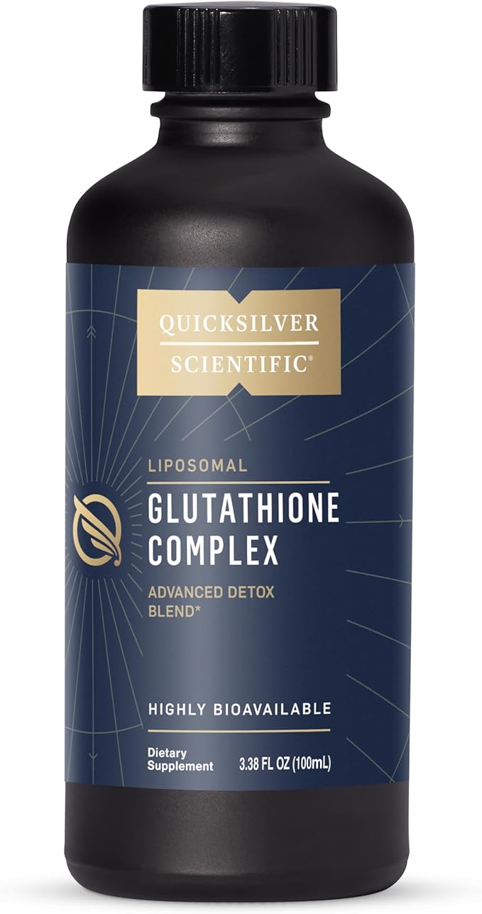 Quicksilver Scientific Glutathione Complex - Superior Absorption Antioxidant Supplement with Liquid Glutathione &amp Milk Thistle - Vitamin B Complex - Supplement for Daily Use (3.38 fl oz)