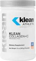 Klean Athlete Klean Collagen+C - Collagen Peptides with Vitamin C - for Joint &amp Connective Tissue Support - 12 Ounces - Natural Berry Flavor