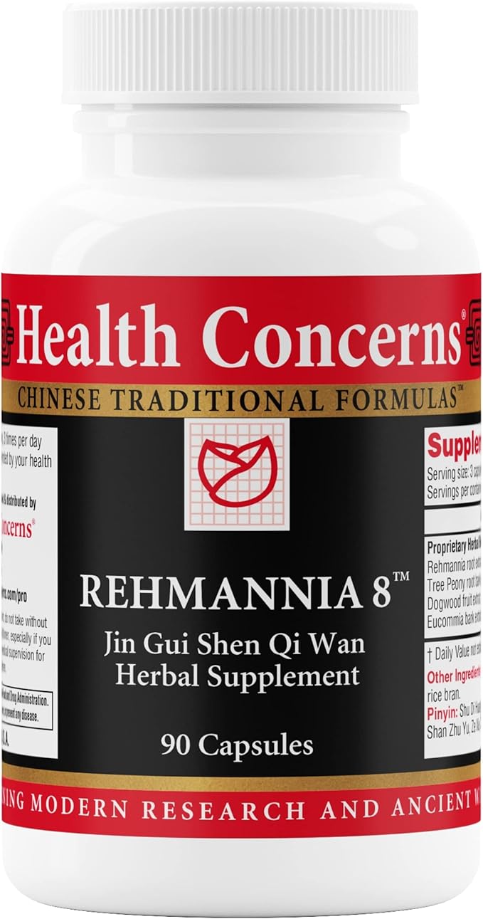 Health Concerns Rehmannia 8 - Kidney Cleanse Detox &amp Repair Supplement - Back Discomfort &amp Urinary Tract Health for Women &amp Men - Traditional Chinese Herbal Formula for Backaches - 90 Caps