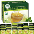Premium Bigeloww Organic Green Tea 140 Count Individually Wrapped Tea Bags - For Daily Wellness &amp Antioxidant Boost - Packaged for Freshness