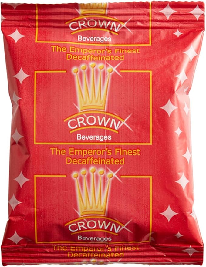 Crown Beverages Emperor's Finest Premium Blend Decaf Coffee Packet 2 oz. - 80/Pieces WS-110EMPFINDEC-NPF