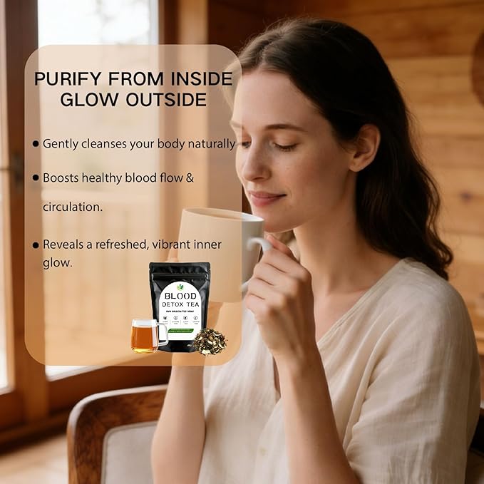Jamaican Garden Blood Detox Tea 100% Wildcrafted Herbs with Guaco Burdock Root Oregano Cinnamon Moringa Hand Picked and Sun-Dried in the Blue Mountains of Jamalca Gentle For Daily Use (2pcs)