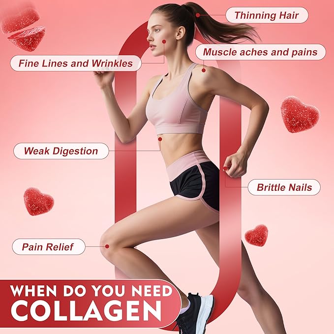 Collagen Peptides Gummies for Women - 5000mg Hydrolyzed Marine Collagen Sugar Free with Type IIIIII &amp Biotin 90 Count
