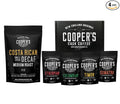 Decaffeinated Gourmet Coffee Sampler Gift Box Set - Whole Beans - 4-Pack - 4oz and Decaf Costa Rican Coffee Medium Roast - Swiss Water Processed Decaffeinated - 12oz Bag