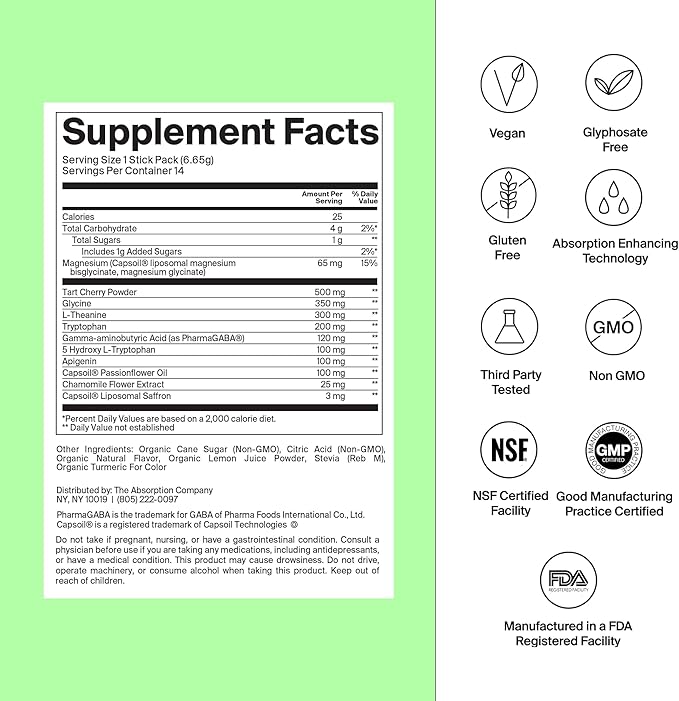 Electrolyte Powder Packets - Workout Recovery &amp Hydration Drink - Mango Lemonade &amp Sleep Aid Powder - Free Natural Supplement to Reduce Stress and Improve Sleep Quality Chamomile Lemonade (14