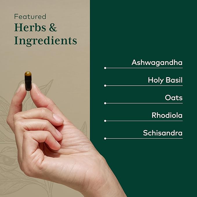 GAIA HERBS PRO Daytime HPA - Adaptogen Support Supplement - Nervous System Support Supplement with Olive Oil &amp Rhodiola* - Vegan Gluten-Free Soy-Free - 120 Liquid Phyto-Caps (60 Servings)