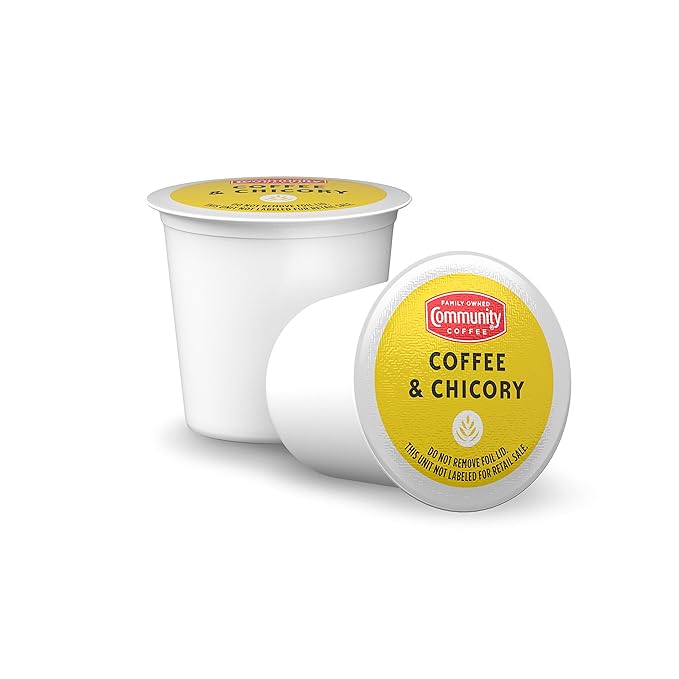 Community Coffee &amp Chicory 18 Count Coffee Pods Medium Roast Compatible with Keurig K-Cup Brewers