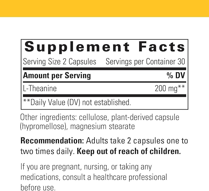 Integrative Therapeutics L-Theanine - Stress Response Support for Demanding &amp Busy Lifestyles* - Calmness &amp Relaxation Support* - Amino Acid Supplement - 60 Capsules (30 Servings)