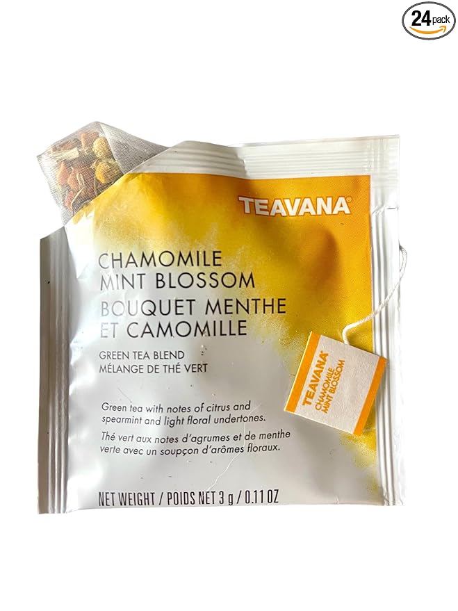 TEAVANA Starbucks Chamomile Mint Blossom Herbal Tea Sachets 24 Count