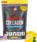 PhysiVantage Supercharged Collagen Peptides Powder - Hydrolyzed Collagen for Joint Tendon Ligament &amp Skin Health - Lemon Honey Tea Keto Paleo 16oz | Enhanced with Vitamin C BCAAs Grass-Fed