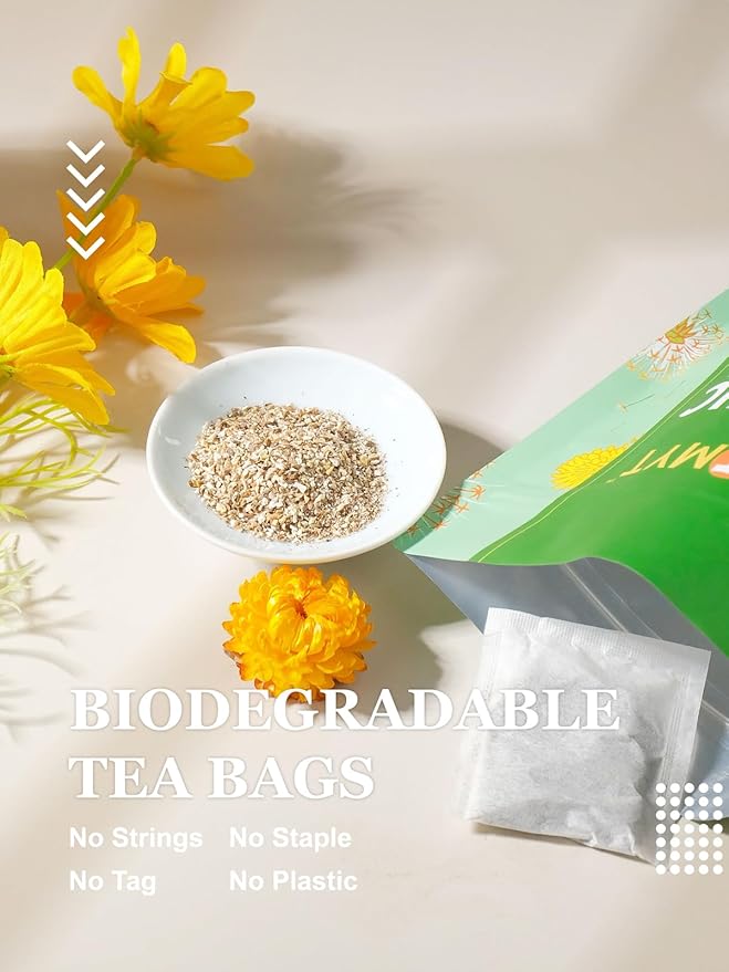 HYNTMYT Organic Raw Dandelion Root Tea Bags USDA Organic Tea Pure Dandelion Root Smooth &amp Mild Taste Caffeine Free 120 Count