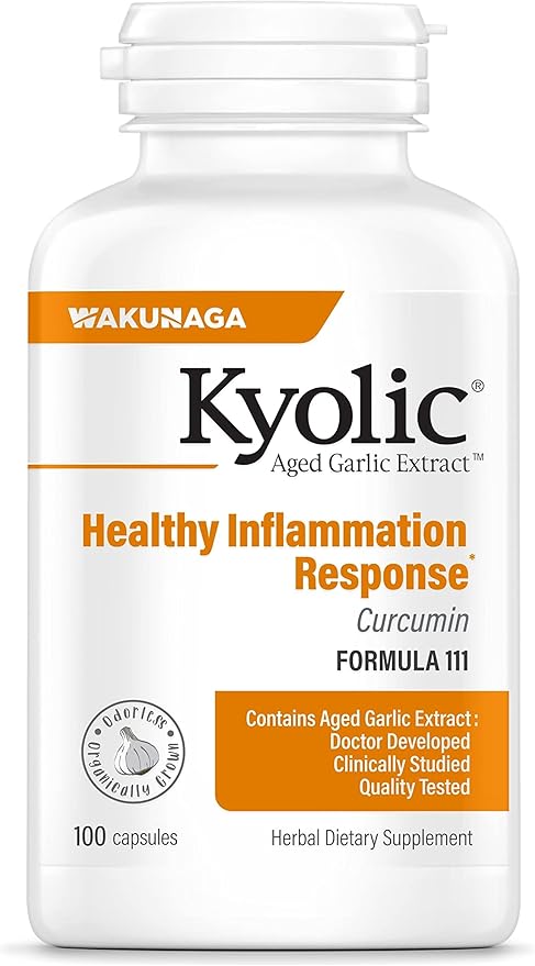 Kyolic Aged Garlic Extract Formula 111 Healthy Inflammation Response* Curcumin 100 Capsules