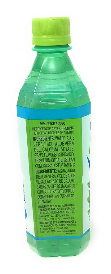 OKF Aloe Vera Drink in 16.9 Ounce Bottles (Sugar Free 12 Pack)