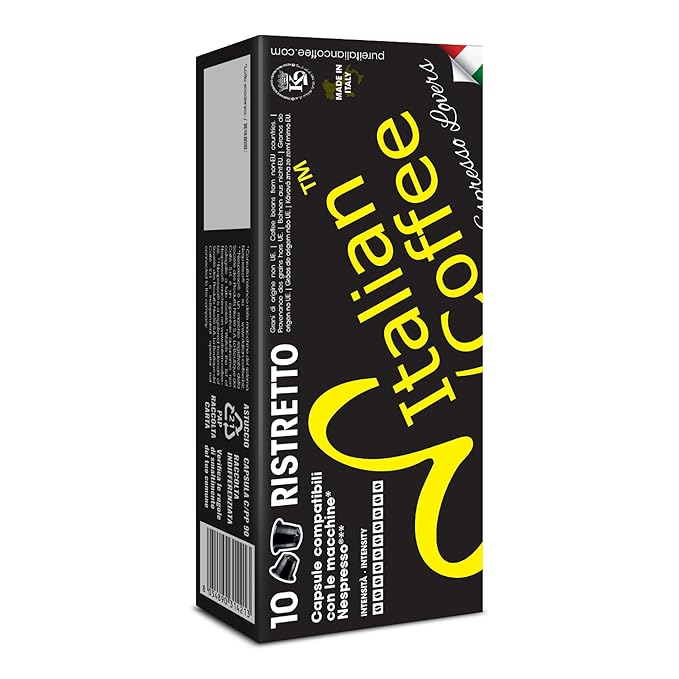 Italian Coffee for Espresso Lovers capsules compatible with Nespresso Original Line machines (Ristretto Regular 1400 Count (Pack of 1))