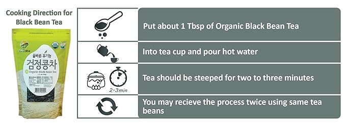 McCabe Organic Black Bean Tea - Roasted Black Beans Tea | USDA and CCOF Certified | Roasted and Packed in USA | 1.75 lbs (28 Oz) Pack of 3