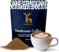 Emberk Organic Mushroom Coffee with Lions Mane - Instant Coffee with 6 Adaptogenic Mushrooms 5000mg per Cup for Focus Energy and Immune Support - Low Caffeine Vegan 35 Servings