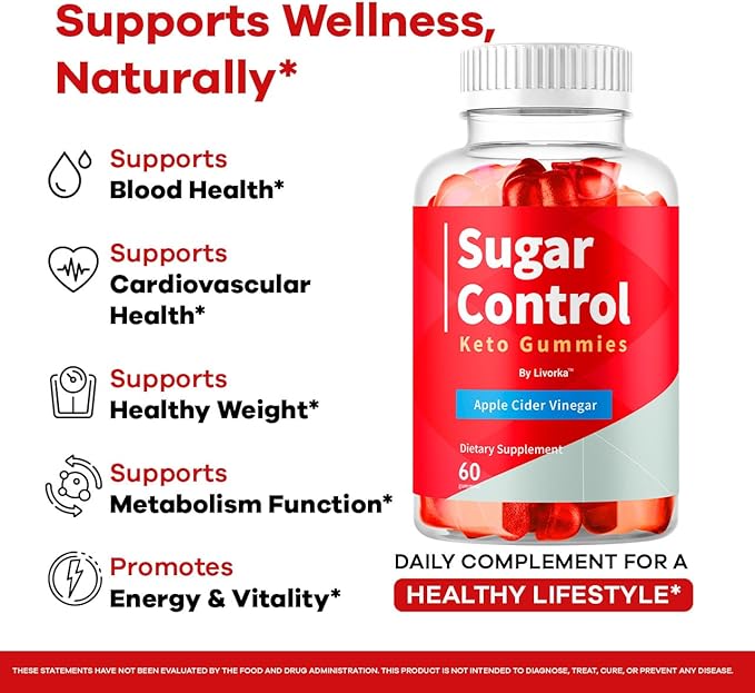(3 Pack) SugarControl Keto Gummies - Official SugarControl Advanced Apple Cider Vinegar Gummys All Natural Supplement Support 180 Gummies for 3 Months