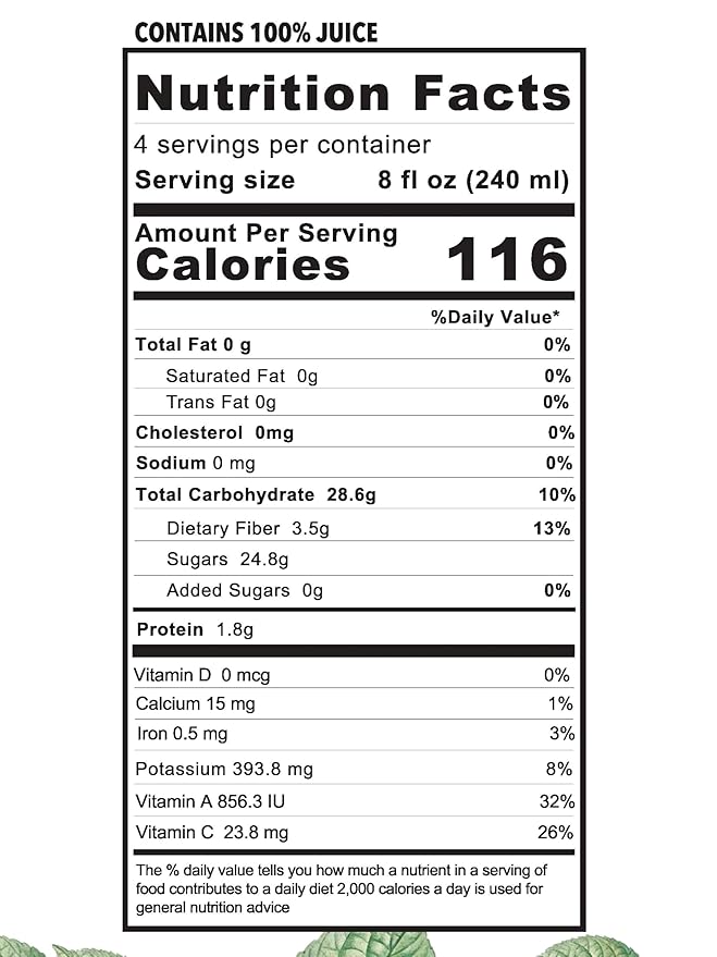 Anna and Sarah 33.8 Oz Organic Tart Plum Juice - Glass Bottle (4 Pack) No Sugar Added No Artificial Colors No Preservatives No Flavors AddedNOT from Concentrate