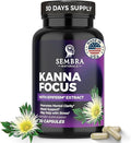 KANNAFOCUS - Natural Kanna Extract 50mg Fermented Sceletium Tortuosum &amp Bioperine® - Focus Mood &amp Mental Wellness Support - Herbal Nootropic for Daily Clarity &amp Energy - 30 Capsules