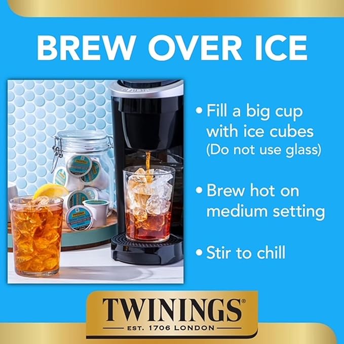 Twinings Probiotics Lemon &amp Ginger Herbal Tea Supports Digestive Health Single Serve K-Cup Pods for Keurig Naturally Caffeine Free 24 Count (Pack of 2)