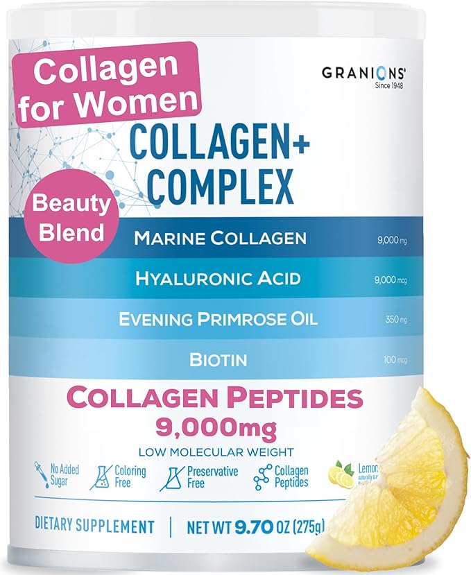 Marine Collagen Powder Trio Bundle – Lemon Pomegranate &amp Unflavored for Beauty and Health Support