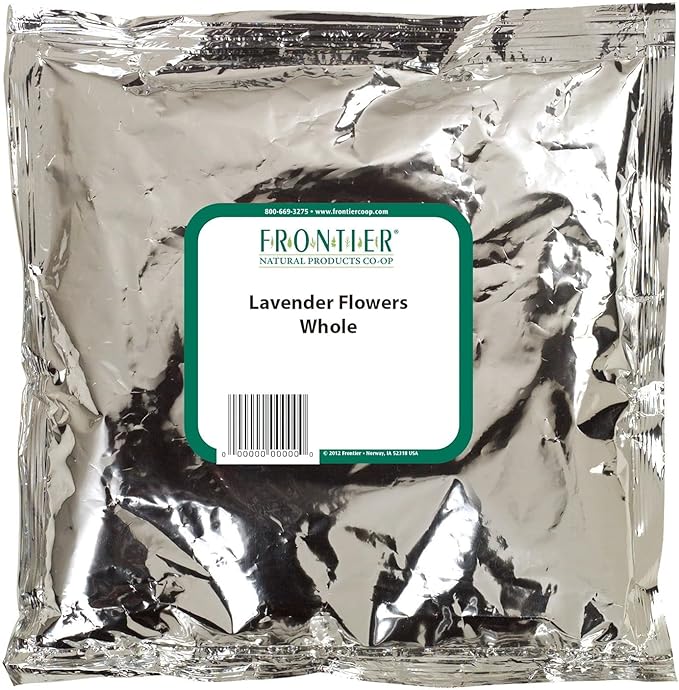 Frontier Co-op Whole Lavender Flowers 1-Pound Bulk Relaxing &amp Uplifting For Home And Body Care Tea And Cocktails Kosher