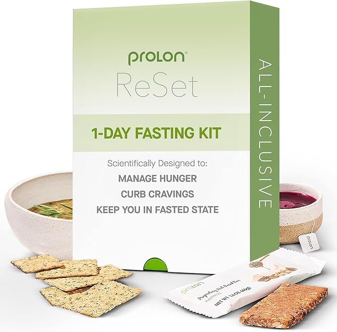 Prolon 1-Day Reset Fasting Kit | Fast with Food | Supports Healthy Aging &amp Weight Management | Low-Calorie Plant-Based Meals &amp Snacks | Developed to Not Break Your Fast (1-Day Kit)