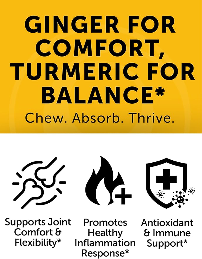 Lunakai USA Made Turmeric and Ginger Supplement Gummies 500mg with Black Pepper – High Absorption Curcumin Turmeric Gummies for Joint Comfort Daily Immune Support Non-GMO - 3 Pack