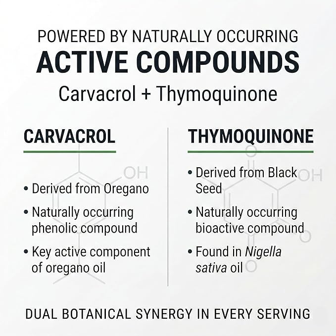 Oil of Oregano with Black Seed Oil Capsules – Dietary Supplement for Immune &amp Respiratory Wellness Support – with Carvacrol &amp Thymoquinone – Non-GMO Gluten-Free – 300 Softgels
