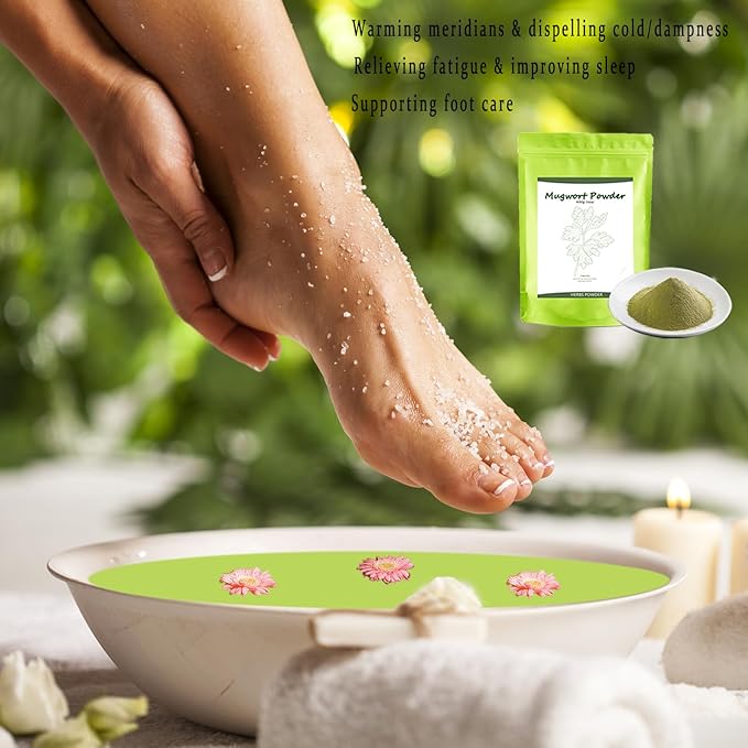 Mugwort Powder 500-Mesh Fine Grain 400g / 14oz Mugwort Tea/Clay Mask/Bath and Foot Soak/Food Coloring