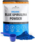 Lone Star Botanicals Organic Blue Spirulina Powder - 100% Pure Blue-Green Algae No Fishy Smell Vegan Superfood for Smoothies &amp Drinks Non GMO Gluten-Free Vegan