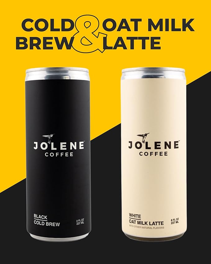 Jolene Coffee – Oat Milk Latte | 8oz Cans | Smooth Bold Dairy-Free Gluten-Free Non-GMO (24 Cans Oat Milk Latte)