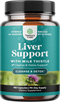 Natures Craft Liver Cleanse Detox &amp Repair 180 Capsules - Herbal Liver Support Milk Thistle Supplement - Silymarin Milk Thistle Supplements with Dandelion Root Choline Beetroot &amp Artichoke E