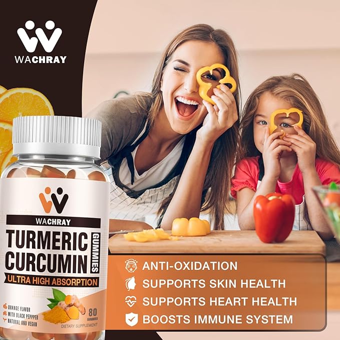 Turmeric Curcumin Gummies with Ginger &amp Black Pepper Extract - 3 Pack Tumeric Gummy Supplements for Pain Inflammation Joint Weight Health Support - Vegan Organic Gelatin-Free - for Adults and Ki