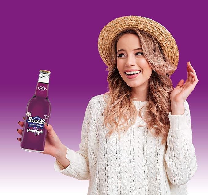 Stewart's Grape Soda 12 fl oz (12 Glass Bottles)