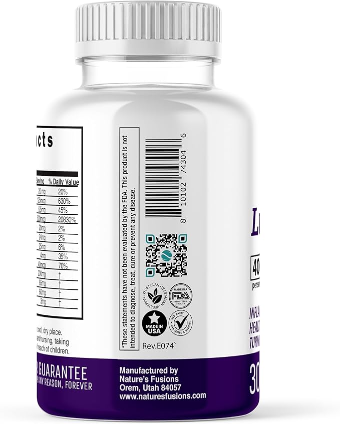 LupuEase Lupus Relief Products Multivitamin Lupus Supplements - Vitamin C D3 E B12 Turmeric Curcumin Extract (std. 95% curcuminoids) - Omega 3 Fatty Acids - 30 Day Supply - 400mg - Nutri