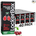 LockerBox PUNCH 100% Tart Cherry Juice Box (40 Pack) 6.75 oz | Organic Workout Recovery Drink | Natural Sleep Support | Sugar Free Zero Caffeine | Grab-and-Go Juice Boxes for Athletes &amp Teams