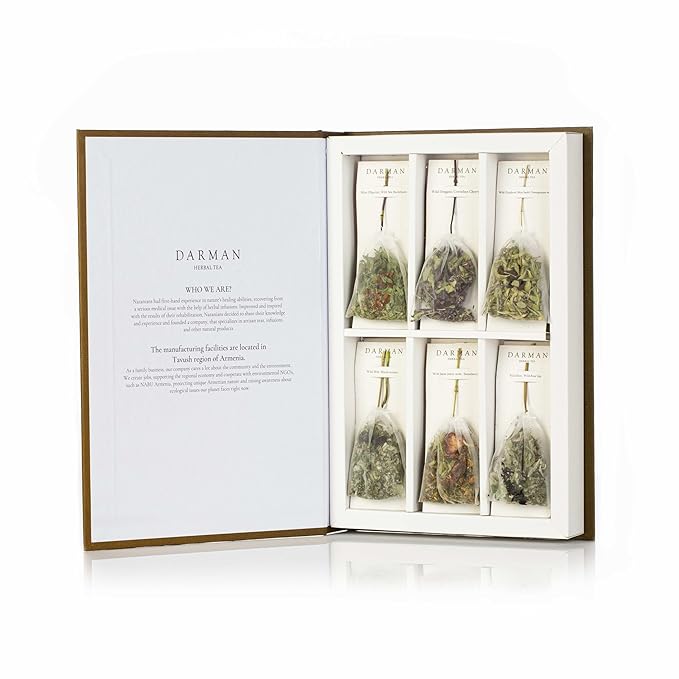 Armenian Herbal Tea – Premium Herbs &amp Wild Dry Fruits Collection | 12 Individually Wrapped Tea Bags (0.28 oz Each) | Handcrafted Mountain Botanicals with Mint Sea Buckthorn Cornelian Cherry &amp