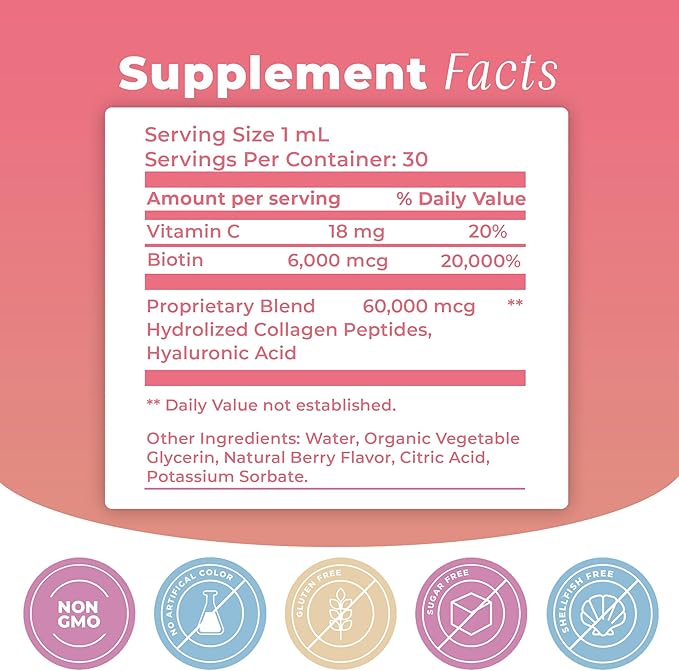 Liquid Collagen Biotin Vitamin C All in one - Good Health of Hair Skin and Nails