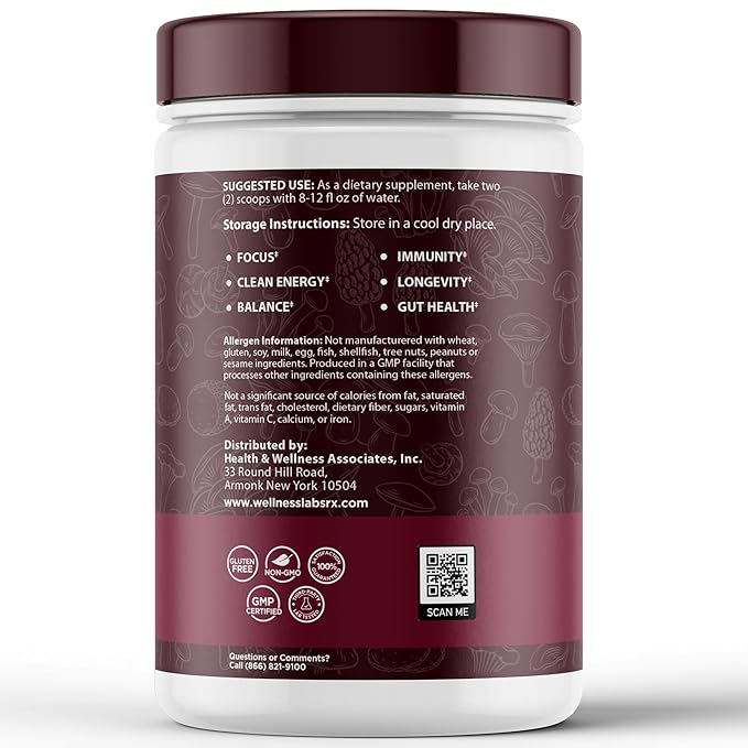 Mushroom Hot Chocolate Powder with Reishi 10:1 Extract Hot Cocoa Powder Caffeine-Free Mushroom Coffee Alternative - Adaptogenic Superfood Drink for Focus Relaxation and Mood Support - 30 Servings