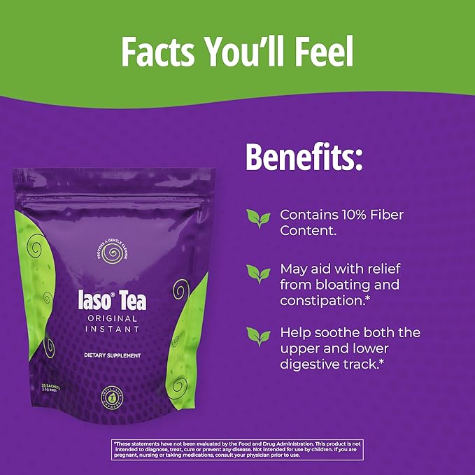 Iaso Instant Tea (Original) - Convenient Tea for a Balanced Lifestyle Gentle &amp Refreshing 25 Sachets (1 Pack)