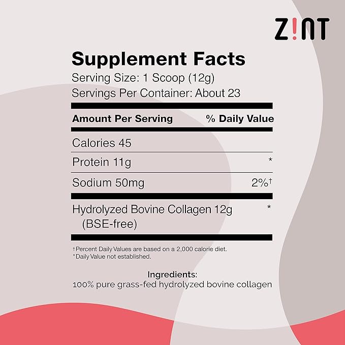 Z!NT Collagen Hydrolysate Bag 10 Oz