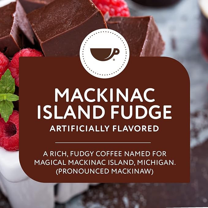 Traverse City Cherry Mackinac Island Fudge and Michigan Maple Grove Flavored Ground Coffee Bundle