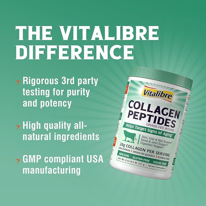 Multi Collagen Peptides Powder 16oz &amp Bovine Collagen Peptides Powder 8oz