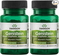 Swanson Soy-Free Genistein Plant-Based Supplement for Women Seeking Hormonal Balance Bone and Cardiovascular Support - 125 mg (60 Vegan Capsules 2 Pack)