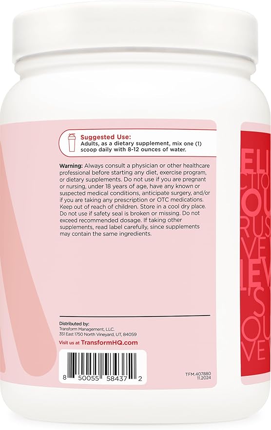 TransformHQ Beauty Collagen (30 Servings) Fruit Punch - Hair Skin &amp Nails Formula