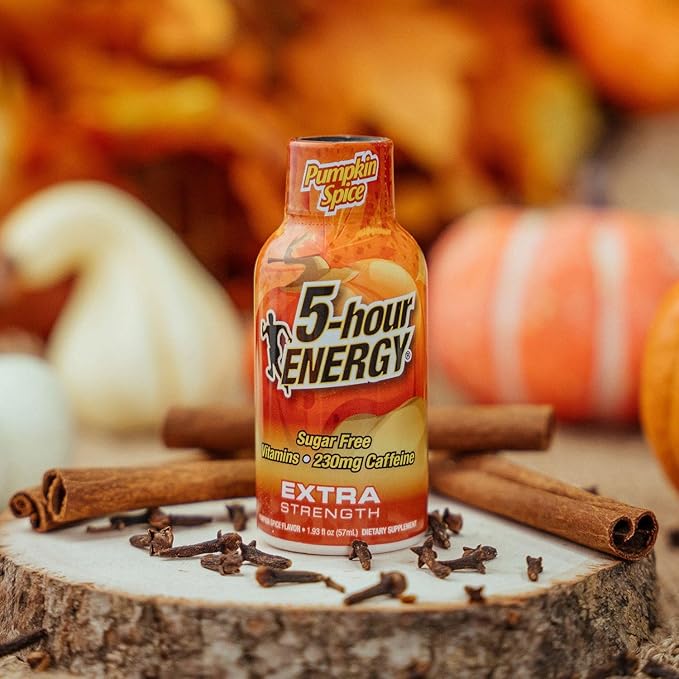 5-hour ENERGY Extra Strength Holiday Flavors Variety Pack1.93 Fl Oz (18 Count) Pumpkin Spice Cranberry Lime Gingerbread Snap