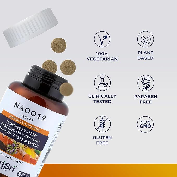SRI SRI TATTVA NAOQ19 Immunity Support – Ayurvedic Herbal Supplement with Ashwagandha Turmeric Licorice Tulsi Andrographis – Respiratory &amp Adrenal Support – 19 Herbs &amp Adaptogens – 90 Caps