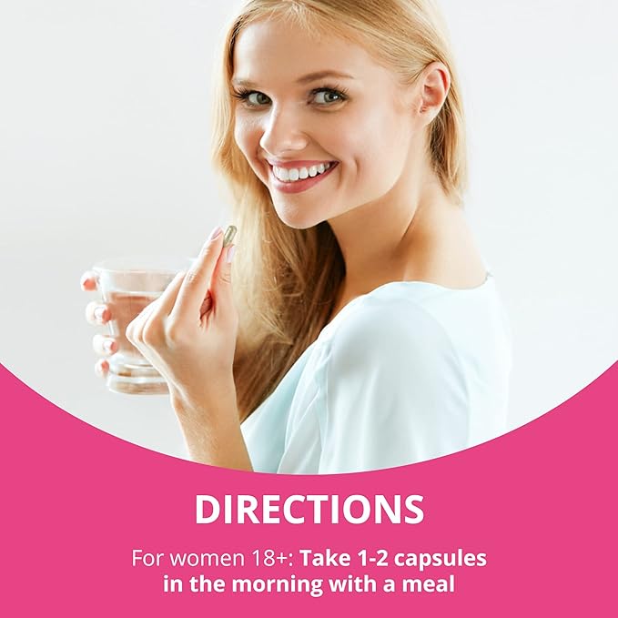 Multivitamin for Women with 39 Key Nutrients Essential Vitamins Minerals Horny Goat Weed Maca Wild Yam Red Clover Cranberry Arginine Herbal Supplement | 60 Vegan Capsules | 1 Month Supply